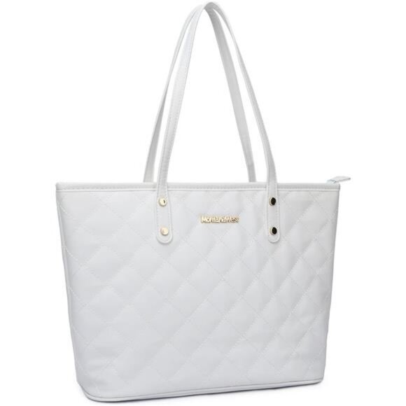 Trendy Quilted Handbag for Women Tote Purse Shoulderbag Large Fashion Hobo Purse - Picture 6 of 6